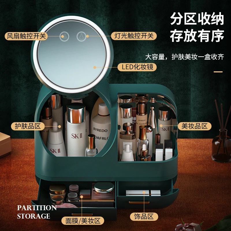 Wholesale cosmetics beauty ltem organizer makeup cosmetic storage box with drawer