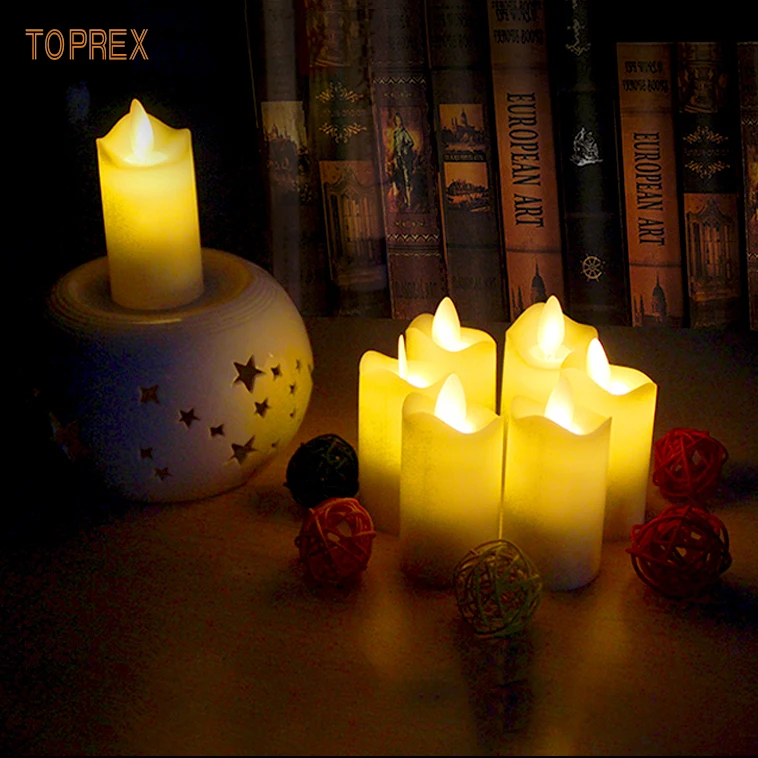 Top Picks Rechargeable Or Battery Party Flameless 3D Real Flame Candles Led Light Wax Candles With Remote Control Moving Flame
