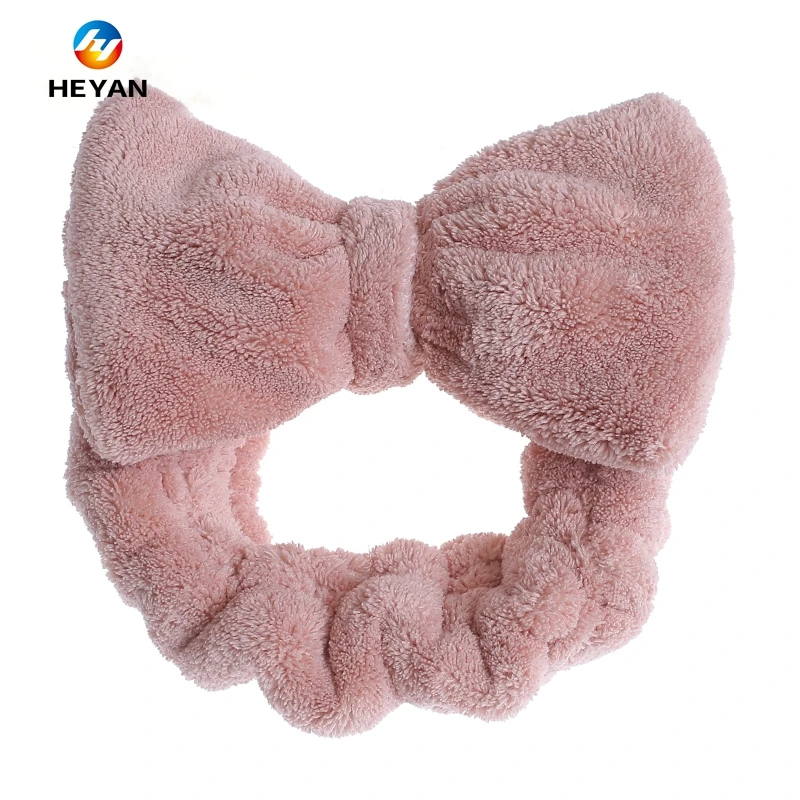 
Coral velvet microfiber hair band wrap spa towel headband for women bath 