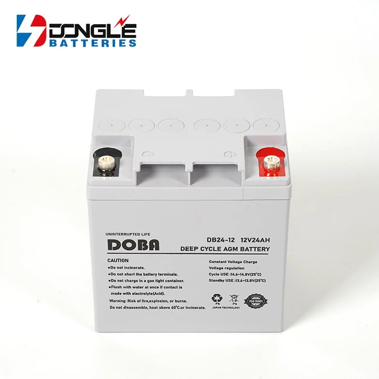Dongle High Performance DB24-12 12V 24Ah Deep Cycle Lead Acid AGM Gel Solar Battery