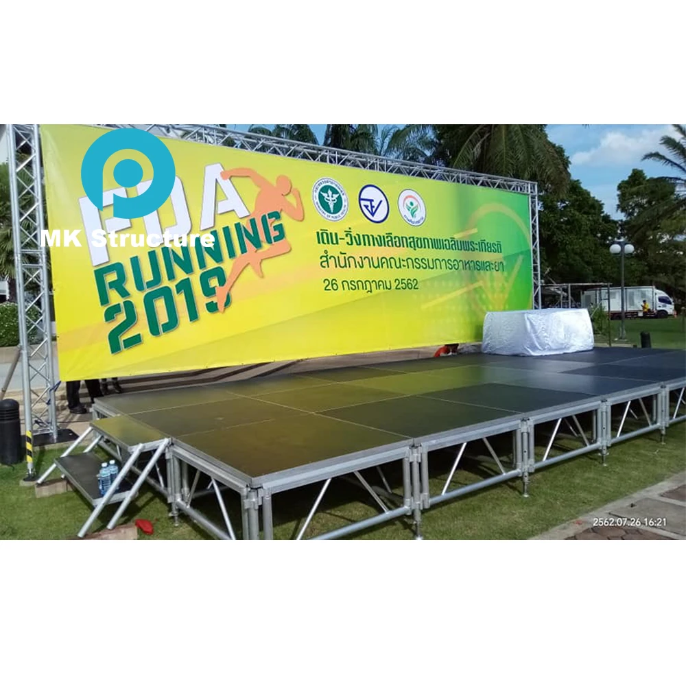 Low cost Aluminium stage podium assemble stage portable stage