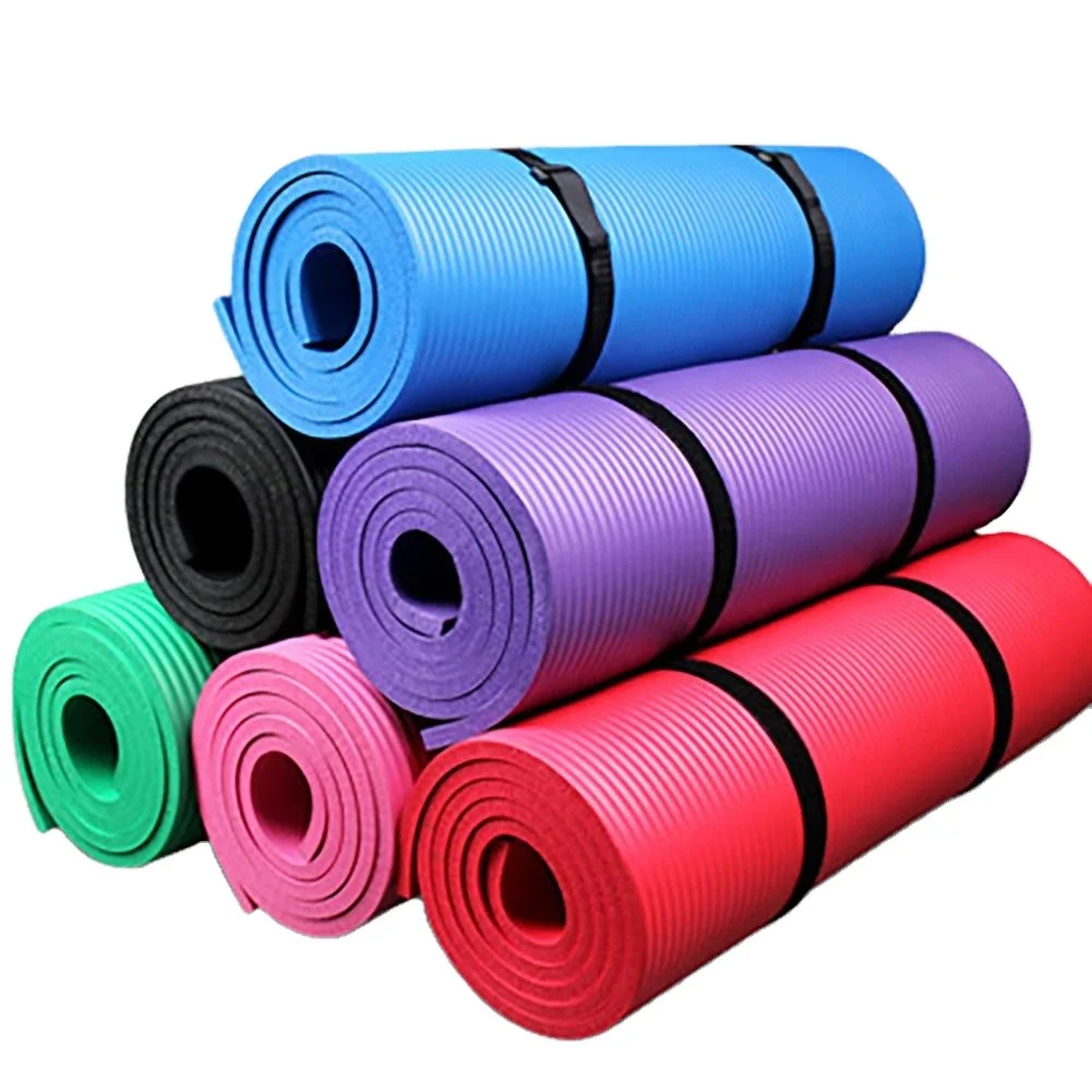 Yiwu Dasheng 10MM NBR Natural rubber extra thickness BigSize Non-slip  yoga mat for Exercise  Gymnastics Fitness