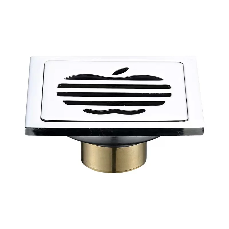 Bathroom Shower Odor-resistant Brushed Nickel Square Stainless Steel 4 inch Floor Drain On Sale