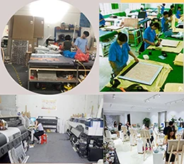 Wholesale Blue and yellow cloud African abstract decorative canvas wall artist living room printing posters