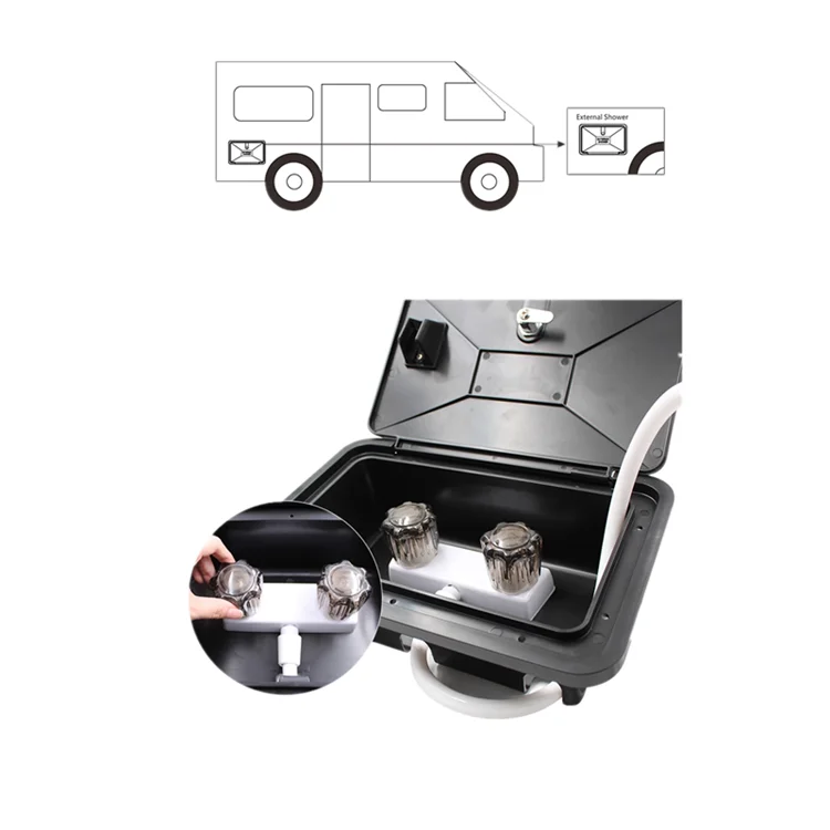 Factory Made Small Rv Exterior Box Camper With Shower For Sale