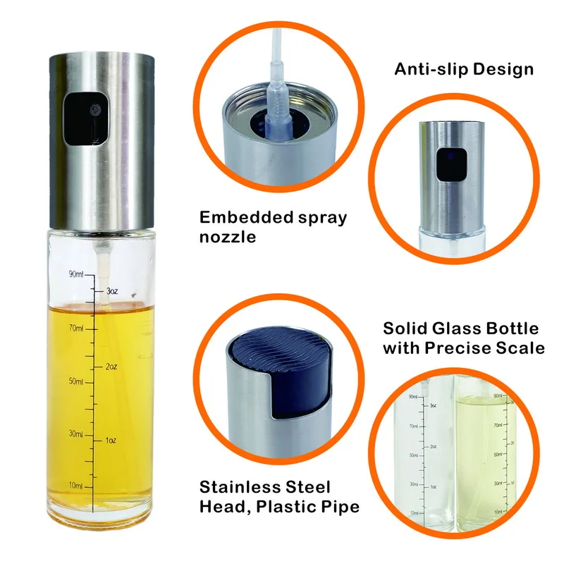  Amazon Hot Sale Oil Sprayer Glass pump for baking roasting vinegar BBQ kitchen