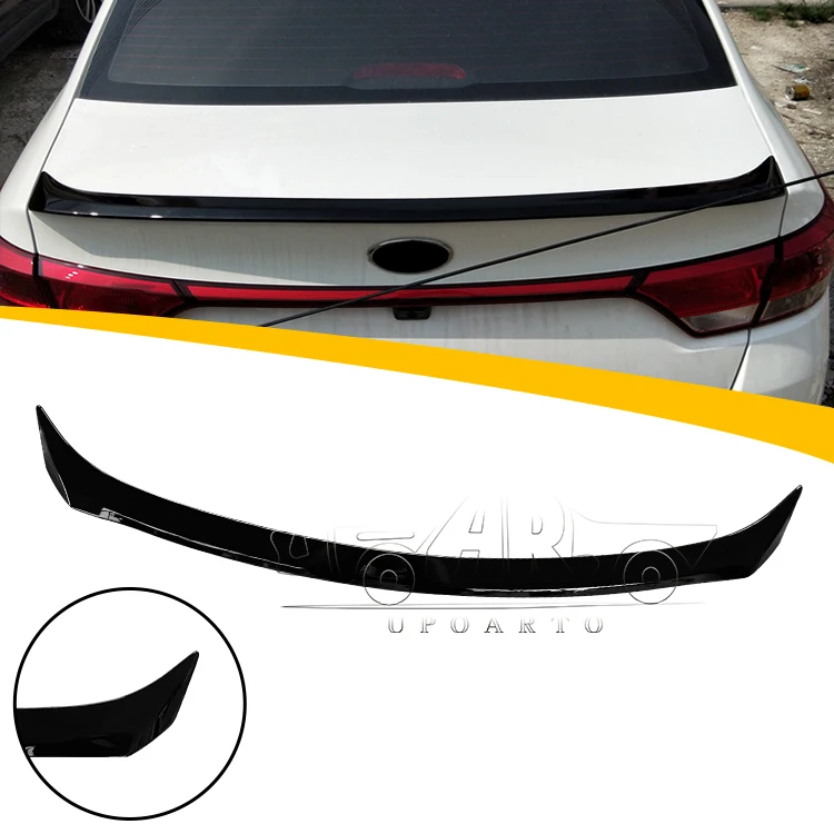 Rear Automotive Spoilers Factory Outlet ABS Plastic Carbon Fiber Rear Trunk Lip Spoiler For Kia K2 Rio Sedan 2017+