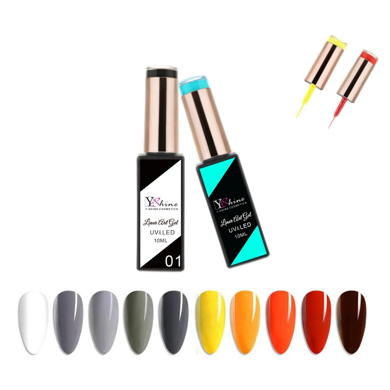 OEM own brand high quality line art gel paint liner nail gel soak off uv&led drawing nail design