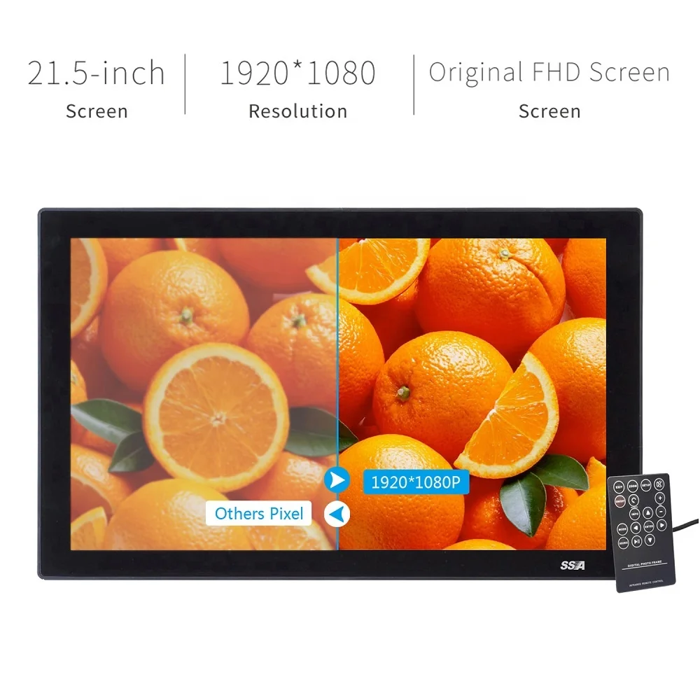 21.5 inch digital photo frame with IPS lcd video display menu standing table restaurant smart electronic digital picture frame
