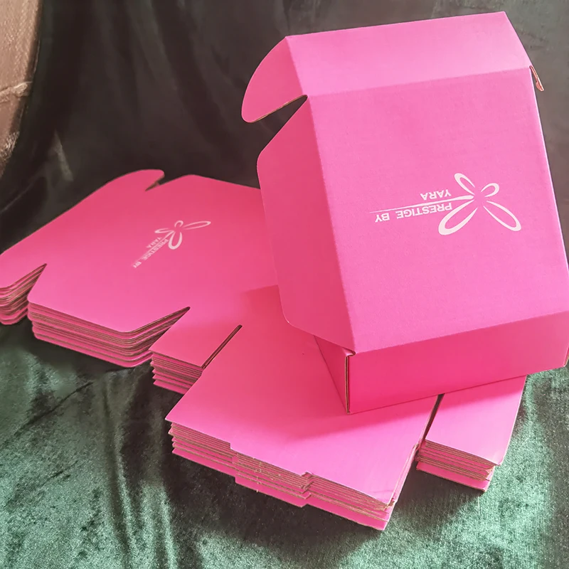 Custom Logo Printed Rigid Kraft Paper Packaging Mailing Shipping Cardboard Colored Corrugated Box For Clothing