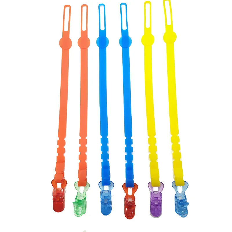 Cuten wholesale custom Pacifier Chain, Silicone Teething Baby Dummy Clip Holder Silicon Pacifier Holder Clip