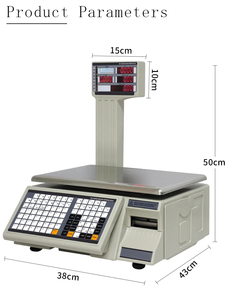 2-30Kg Digital Electronic Weighing Scale with Printer for Retail Supermarket