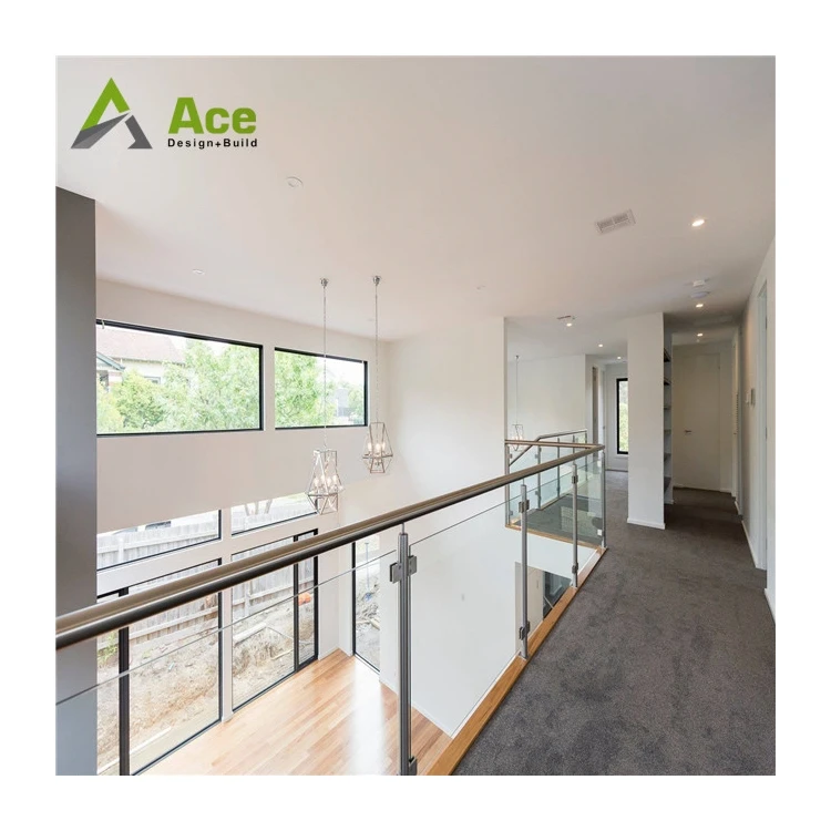 Ace Modern Aluminum Post Iron Pipe Railing Designs Accessories Stainless Steel Outdoor Wrought Iron Stair Railing