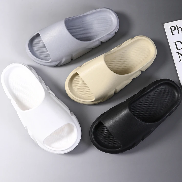 Summer thick platform indoor soft slides slippers mans logo soft eva bathroom sandals custom slippers for men