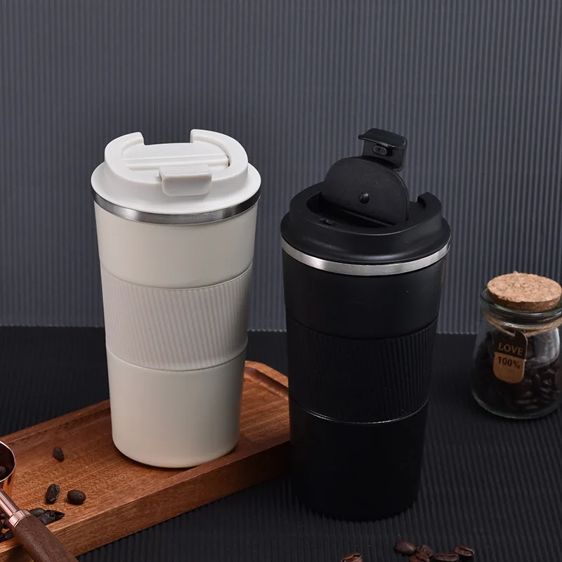 Hot sale 380 ml 510 ml Stainless Steel Travel cup Camping Beer Mug Vacuum Insulated coffee Mugs and Cup with silicone sleeve