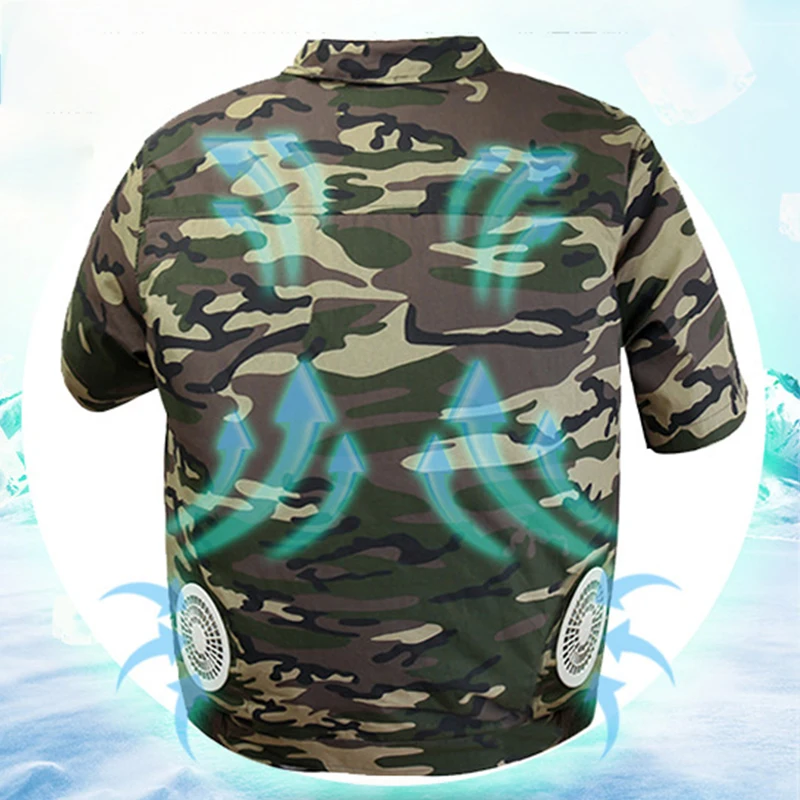 Amazon 2021 Outdoor Summer Cotton Air-Conditioning Waist Coat Smart USB Powered Fan Cooling Vest TC11107