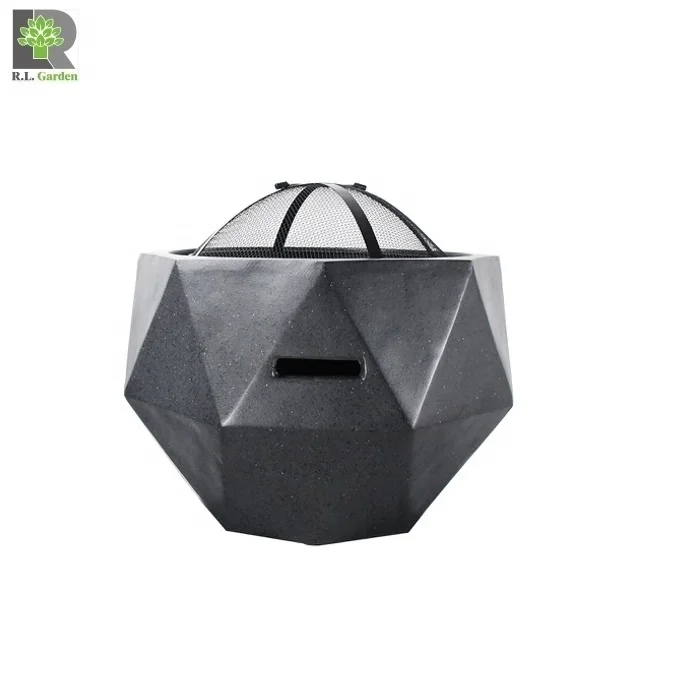 Wooden Burner Round Shape Concrete  Charcoal  Fire Pit