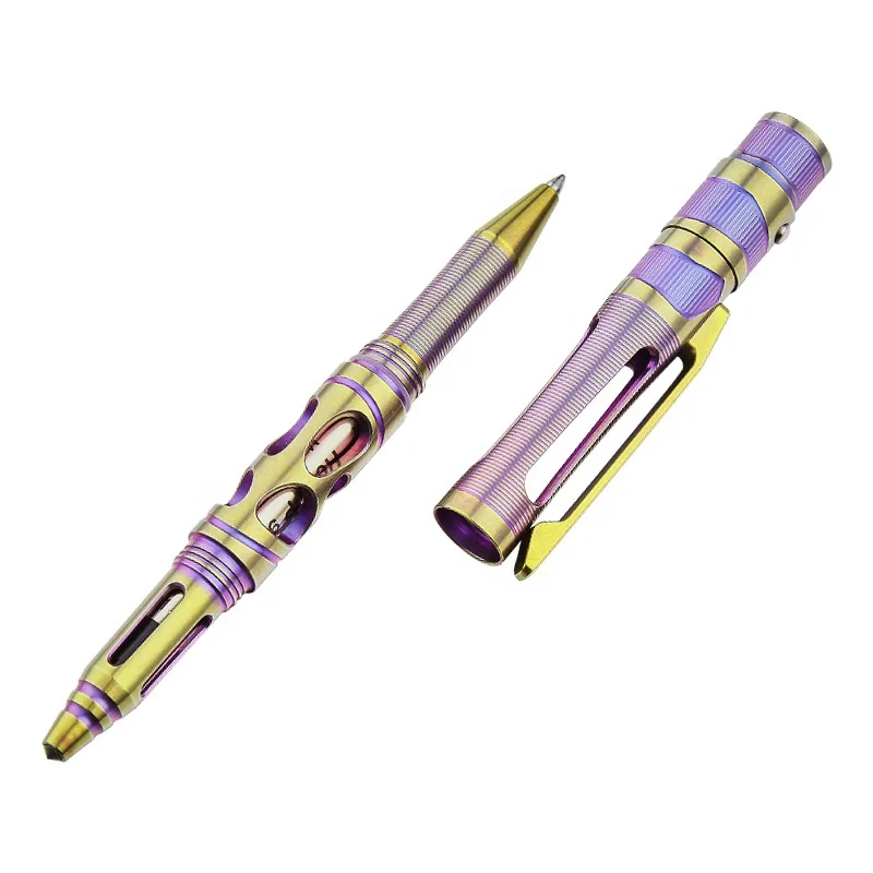 TC4 titanium alloy flashlight multifunctional EDC small portable self-defense artifact broken window car LED