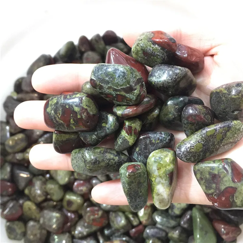 Dragon Blood Stone Quartz Crystal Gravel Tumbled Gemstone for Home Decor