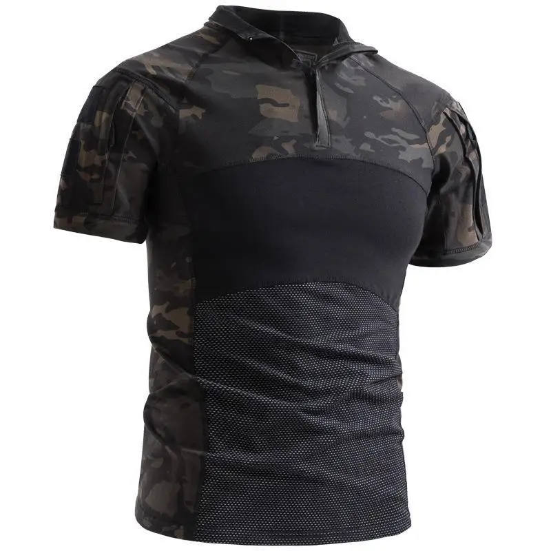 New tactical summer short-sleeved camouflage suit security clothes wear-resistant and breathable outdoors