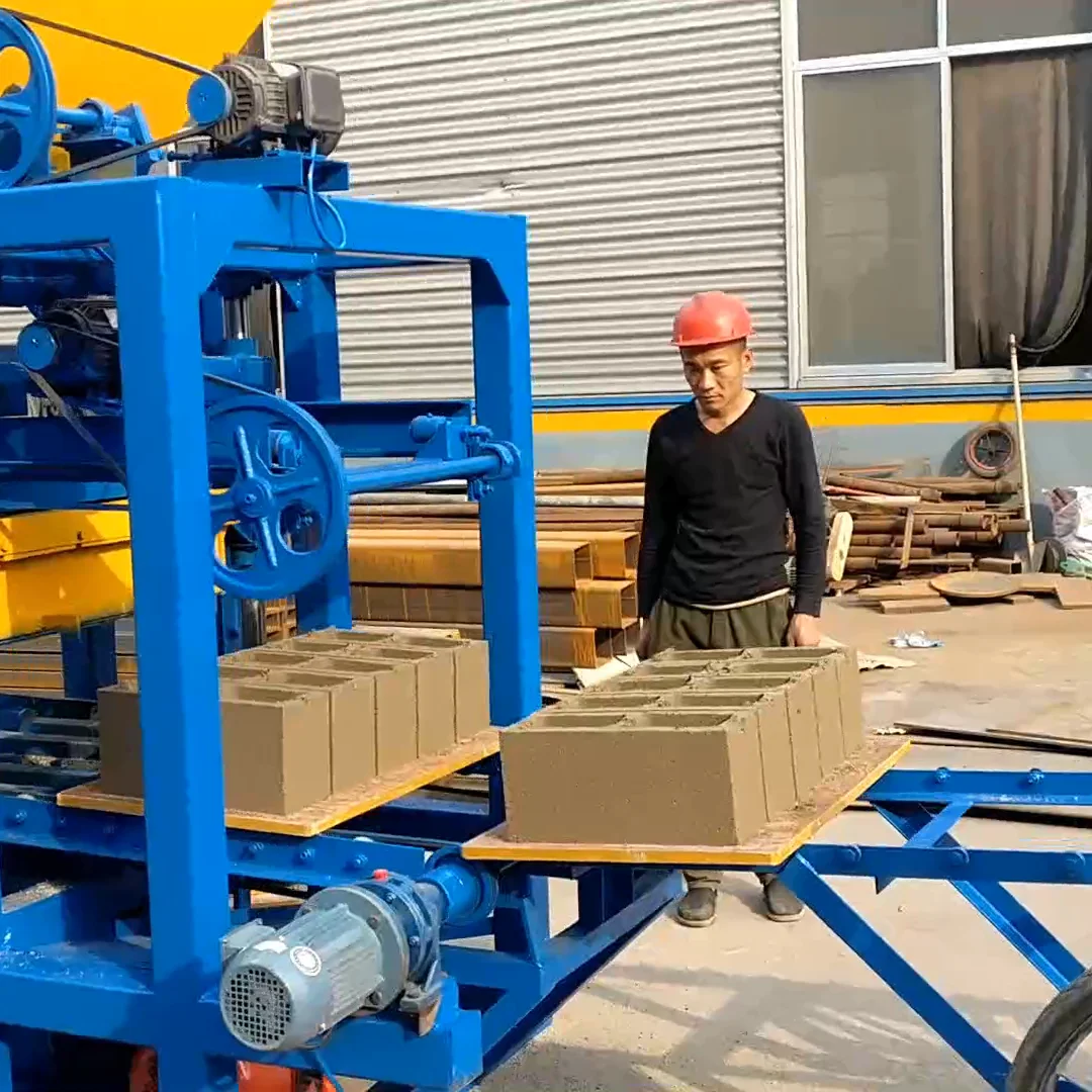 building block making machine QT4-24 hollow semi automatic hot sale cement brick making machinery
