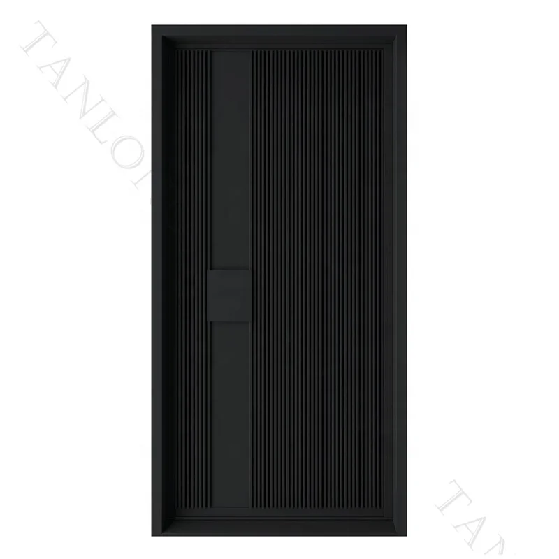 Security Iron Modern Panel Doors Single Design Interior Modern Soundproof Cast Iron Door