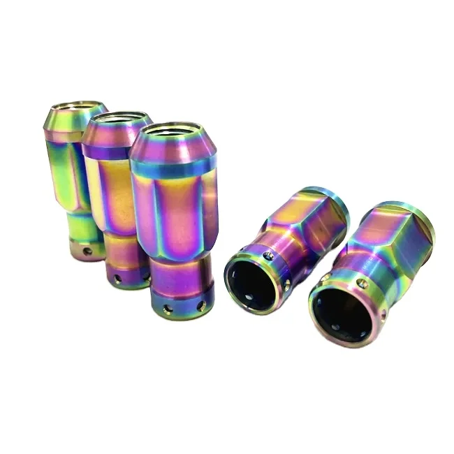 JDM Colored Wheel Lock Nut M12 x 1.5/M12 x 1.25, Car Wheel Locking Lug Nut 48mm, Neo Chrome Lug Nuts