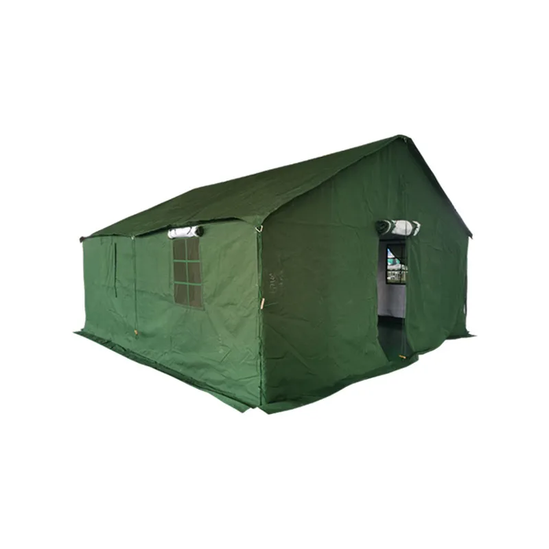 QX factory hot sale 10 20 30 40 50 people camping tent waterproof canvas frame outdoor windter heavy duty tent kilikadiri tent