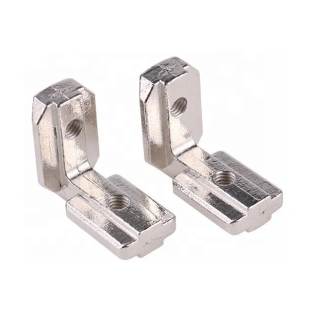 Furniture T Slot L-Shape Interior Inner Corner Connector Joint Brackets for 4040 Aluminum Profile