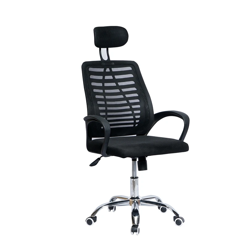 New Design High Back Boss Computer 360 Revolving Headrest Office Mesh Chair With Chrome Leg