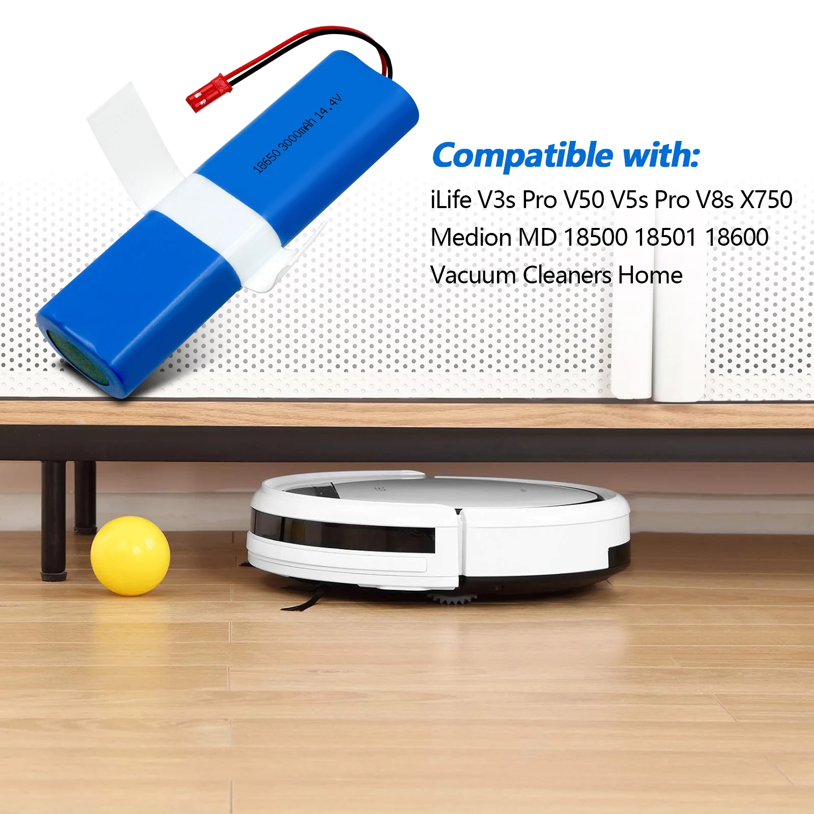 JINTION 18650 3000 мАч 14 4 В батарея для пылесоса iLife V3s Pro V50 V5s V8s X750 Medion MD 18500 18501 18600
