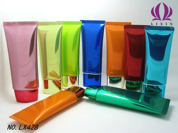 
150g 150ml electroplating flat tube glossy flat oval slimming cream body lotion cosmetic packaging tube 