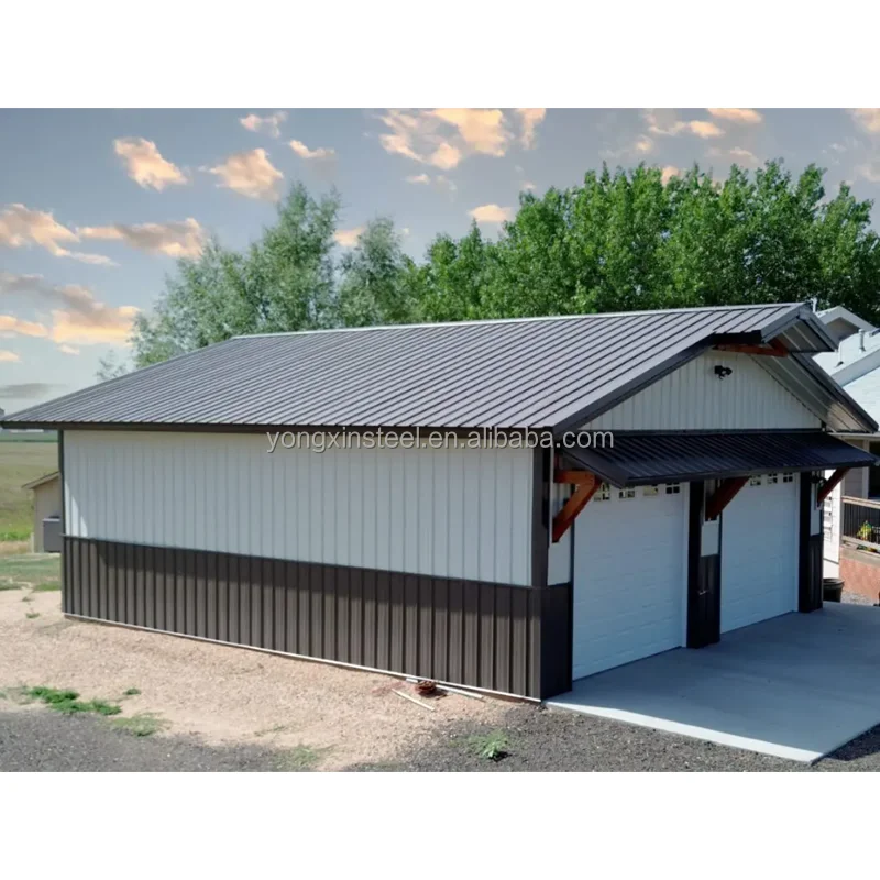 Metal Sheds Prefabricated Steel Frame Carport Durable Metal Garage Parking Lot Steel Structure Garage Building
