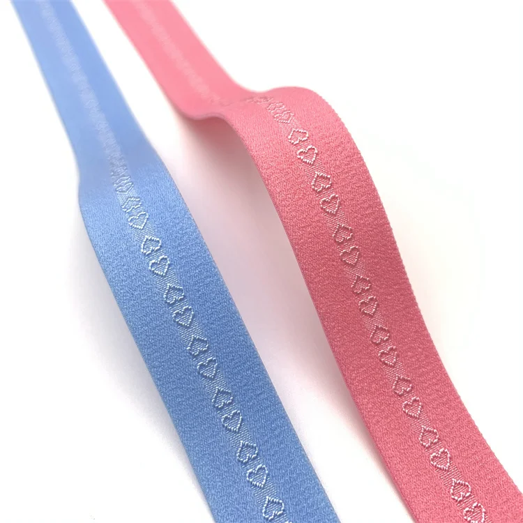 High quality nylon Jacquard tape custom pattern fashion lingerie shoulder strap