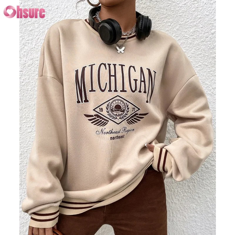 OEM high quality 100% organic cotton french terry oversized sweater for women