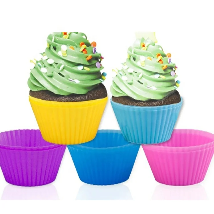 High Temperature Resistance Multicolor Cupcake Molds Silicone Baking Cup