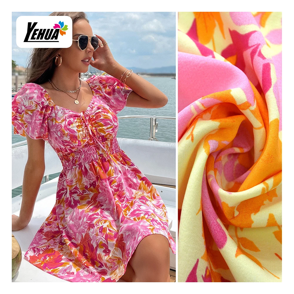 Высокое качество оптовая продажа с фабрики поли спандекс 4 направления простой цветной окрашенный тканый материал для одежды