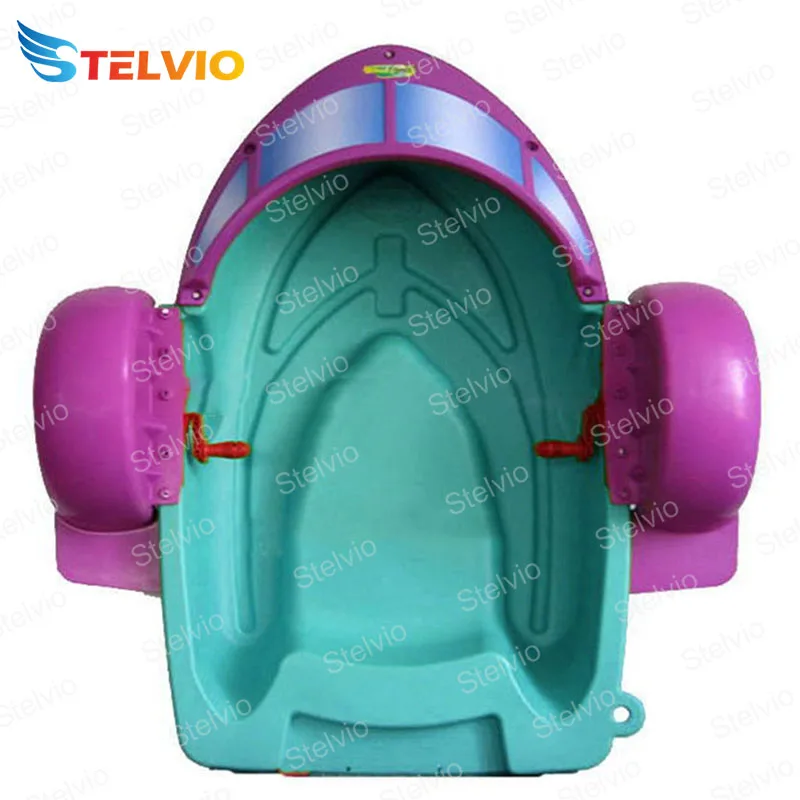 Hot sale plastic kids paddle wheel boat hand rowing boat for water rental
