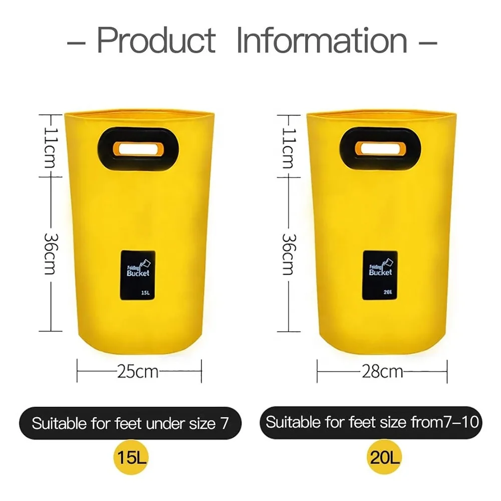 Outdoor Camping Portable 500D Tarpaulin Colapsible Fruit Washing Bag Fishing Waterproof Folding Bucket Bag
