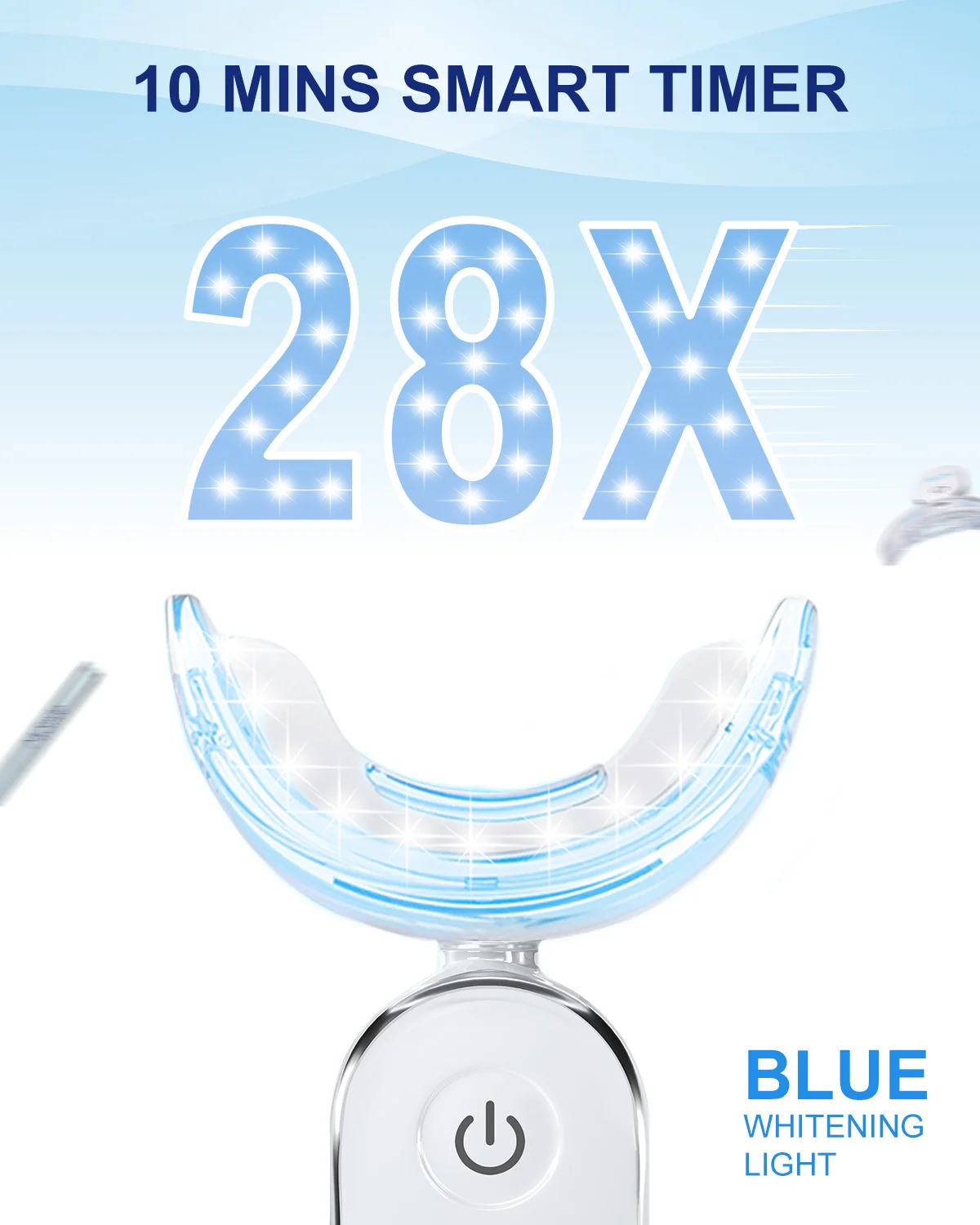 oem package wireless rechargeable 28leds teeth whitening light teeth whitening refill kit