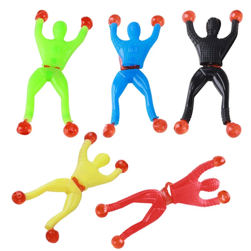 custom make cute spider sticky climbing wall man toy