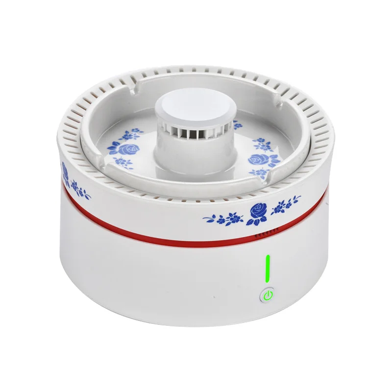 Smart Automatic detect to running and stop smokeless active carbon filter and negative ion for air purifier ashtray