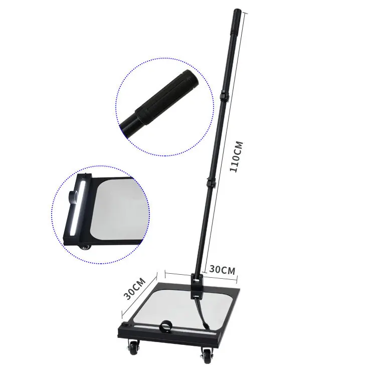 Security Checking Convex Convex Mirror Handheld Telescopic Acrylic Inspection Mirror for under Vehicle Search Square Mirror