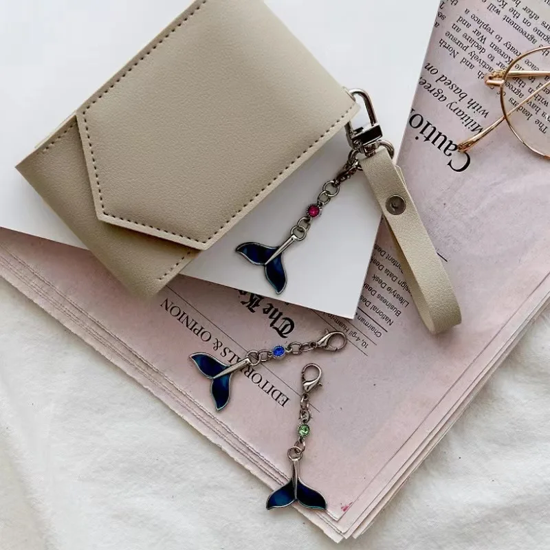 New Fashion PU Leather Lipstick Carry Case Lipstick Cosmetic Pouch Case Lip Balm Holder Mirror with Key Chain