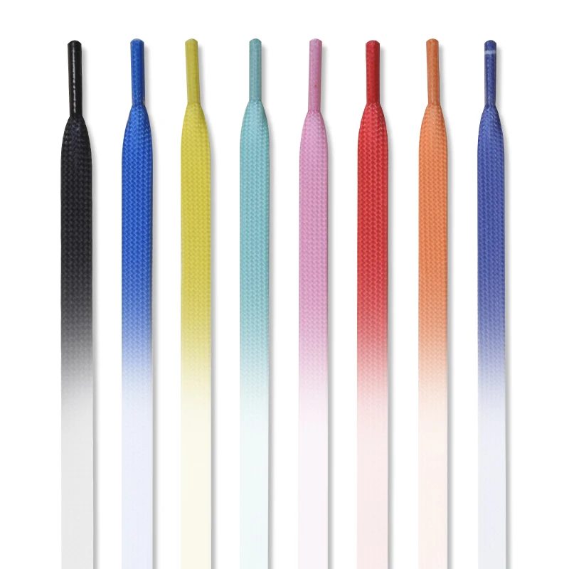 Yrunfeety 120-160 см шнурки с сублимационной печатью плоские градиентные шнурки для обуви 8 мм на заказ шнурки для обуви с принтом радужные шнурки