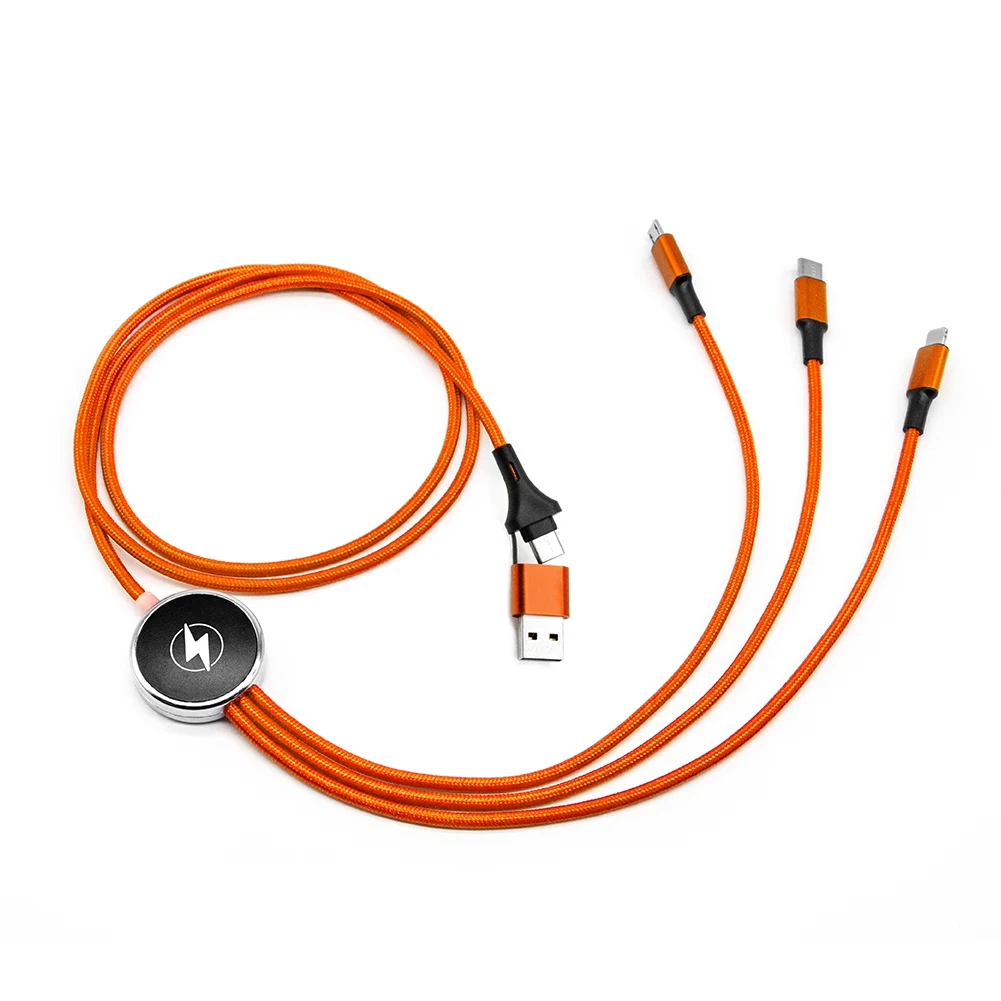 3A Пользовательский логотип новый дизайн Multi Micro Type-C мобильный телефон USB зарядка 5 в 1 кабель