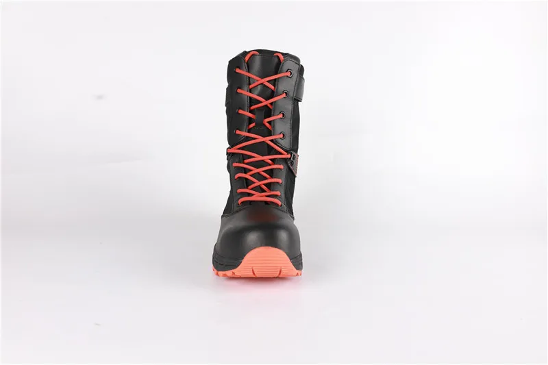 2021 New fashion steel toe steel midsole firefighter boot rescue rubber boot safety shoes