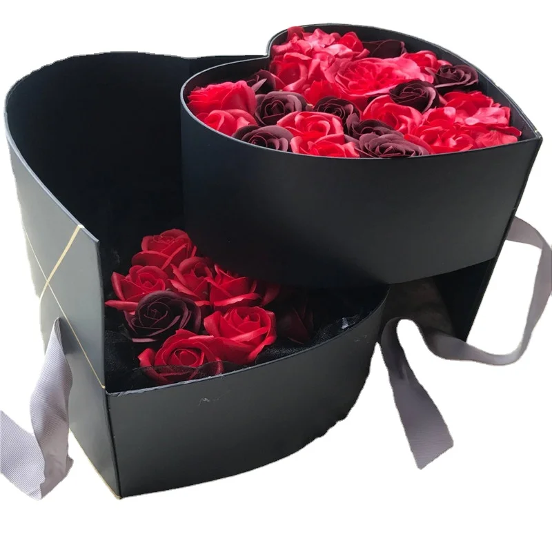 
Customizable Heart Shape Flower Packaging Gift Boxes 