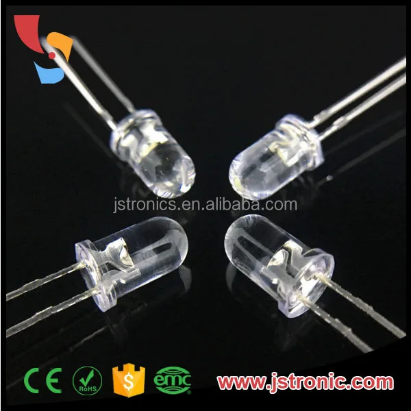 Juhong led diode 1.8v-2.2v 5mm 620nm/630nm/640nm/660nm red dip led free sample