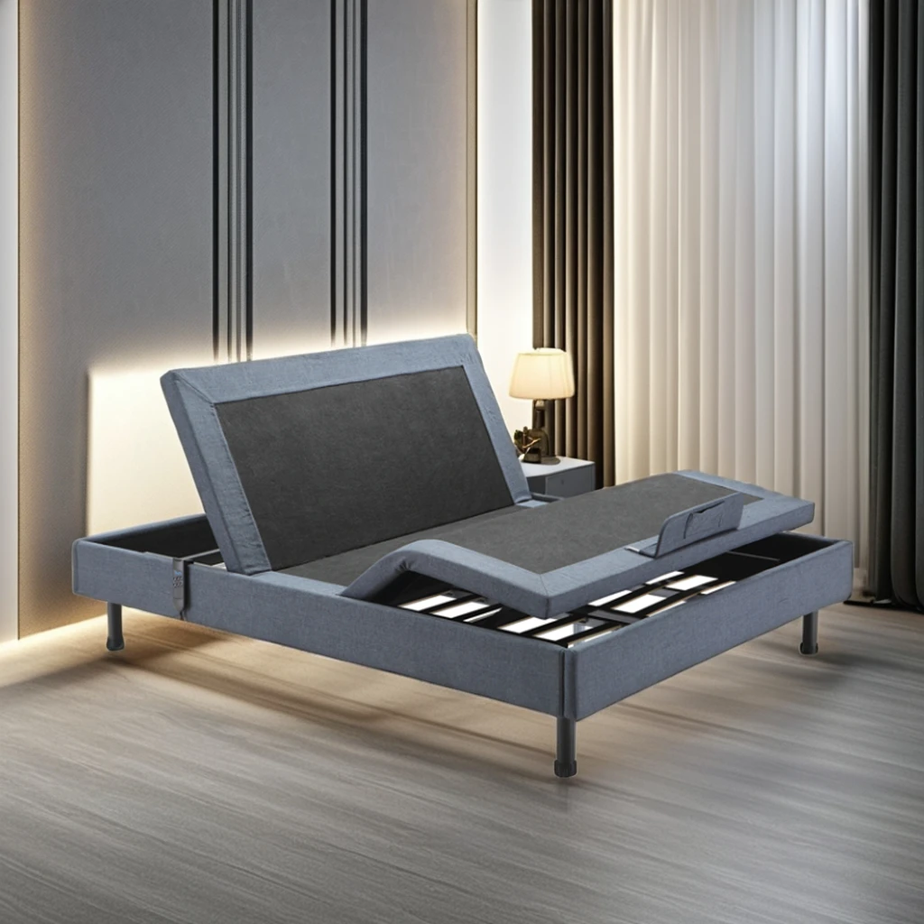 2021 Hot Sale  Led Light Under Bed Okin Motor Adjustable Bed